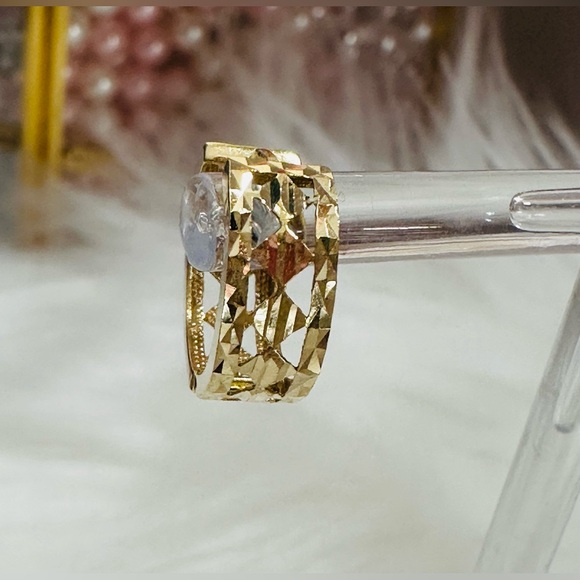 Diacut Earrings.  💛 Real 18(18k) Karat Solid Gold Jewelry - Picture 5 of 10